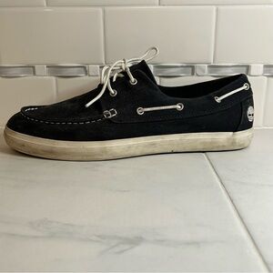 Timberland Men's Black Boat Shoes. Loafers / sneakers.  EUC!